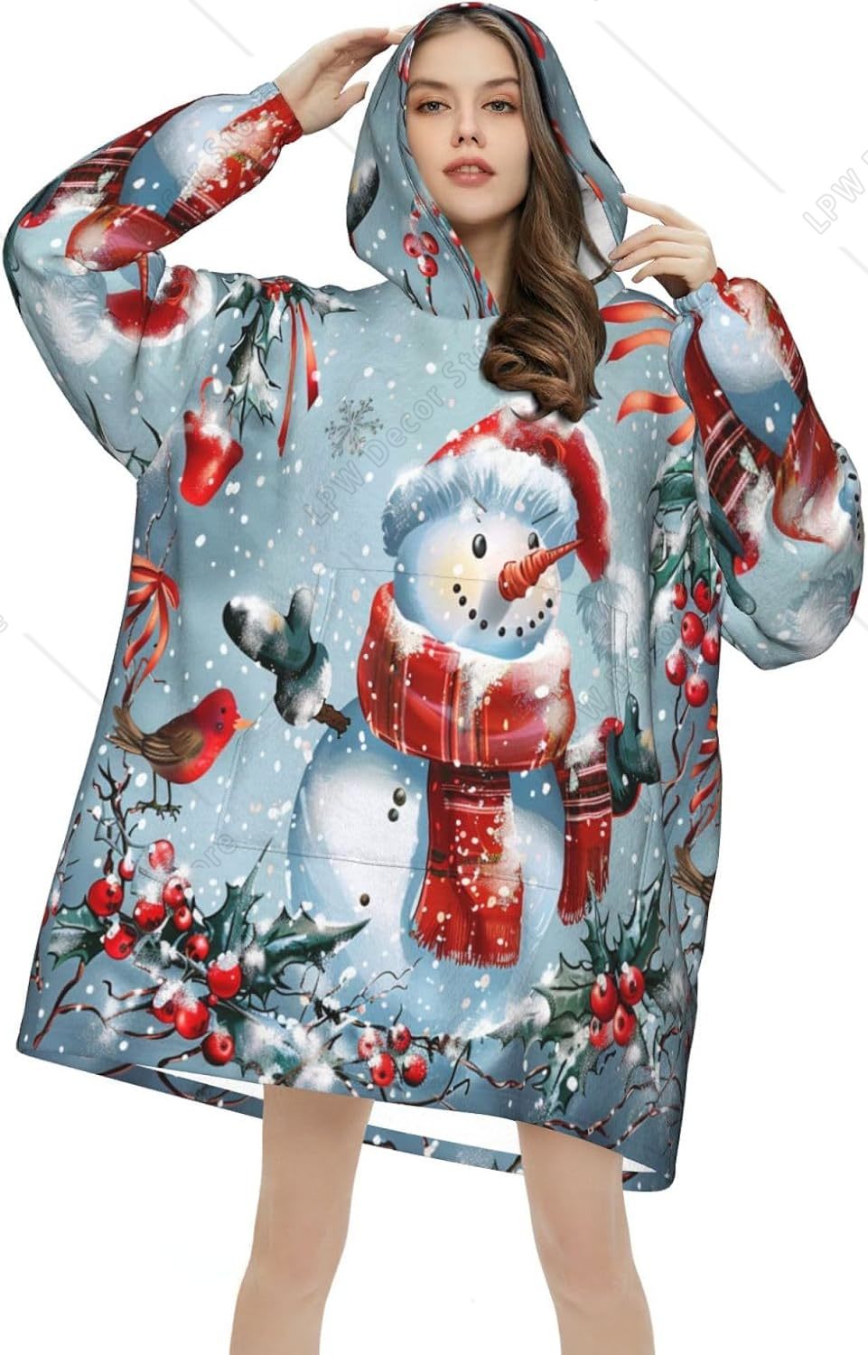 Sherpa Hoodie Fleece - Manta com Capuz de Boneco de
