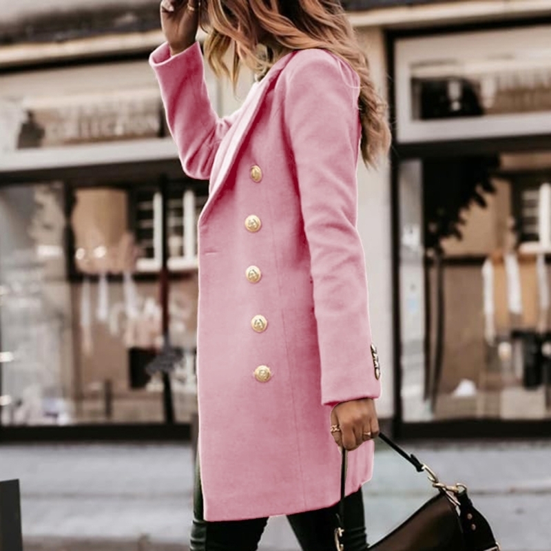 Wool Coat Peacoat - 831A Casacos femininos lã outono inverno
