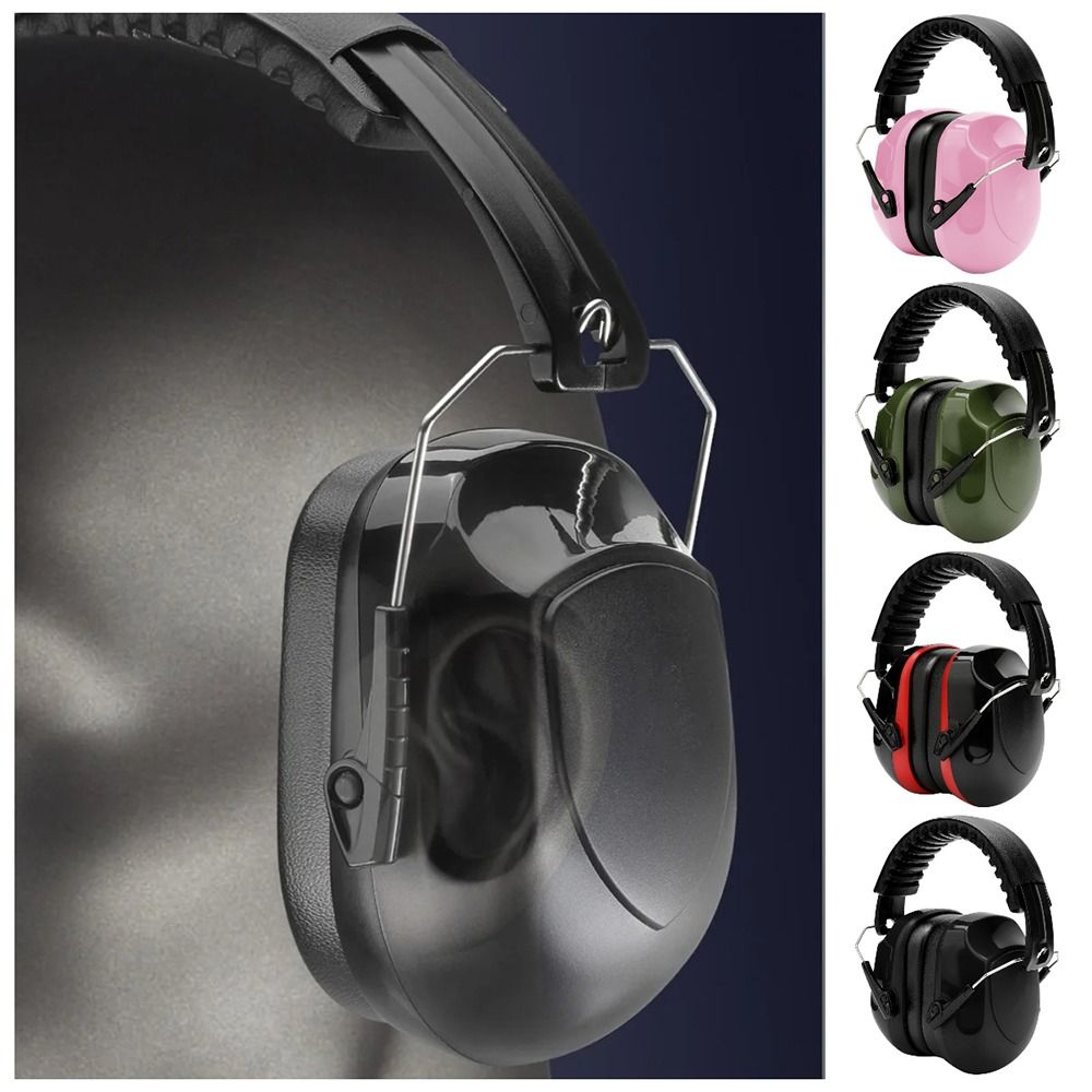 Earmuffs Foldable - SNR-34dB cabeça ajustável earmuffs redução de