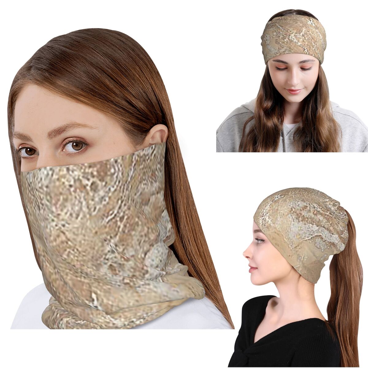 Knit Beanie Hat Warm - Máscara de Pescoço, Cachecol, Gorro e
