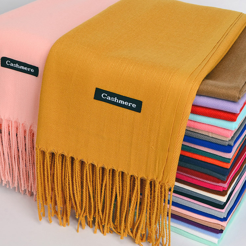 Cashmere Pashmina Wrap - Multi-purpose imitação de caxemira cachecol escovado