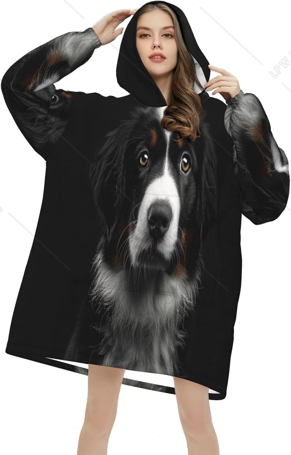 Sherpa Hoodie Fleece - Cobertor Vestível com Capuz para Cães