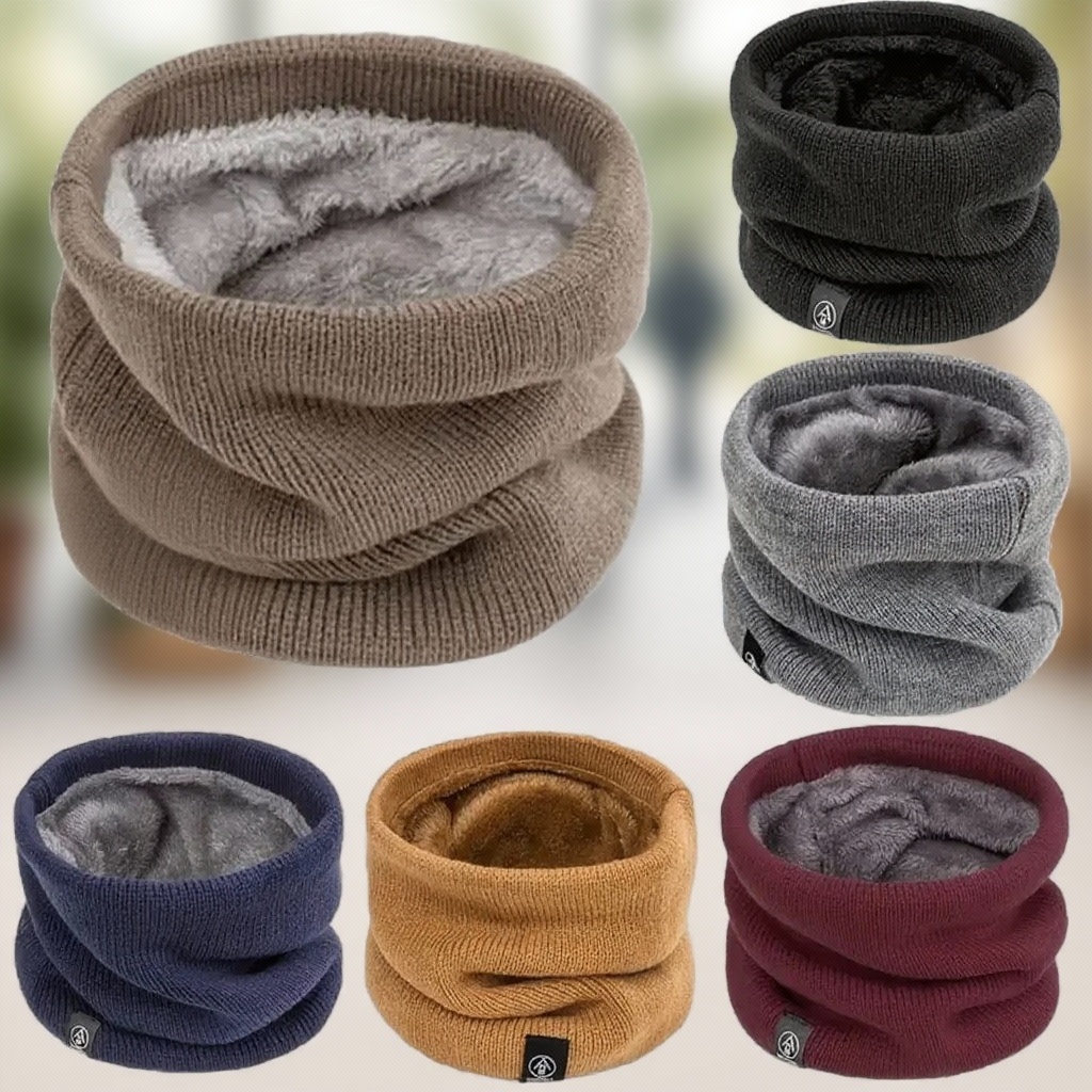 Neck Gaiter Fleece - Lenço de malha quente engrossado pelúcia