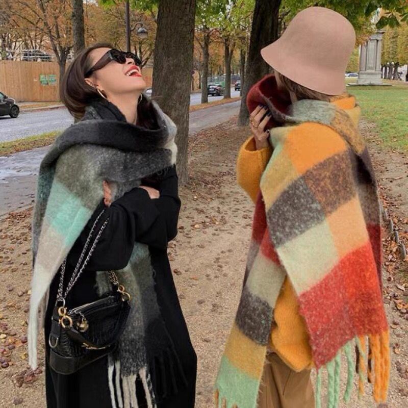 Cashmere Pashmina Wrap - Novo luxo inverno grosso quente cachecol