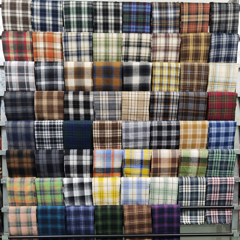 Flannel Shirt Lined - Sarja xadrez flanela tecido pelo metro