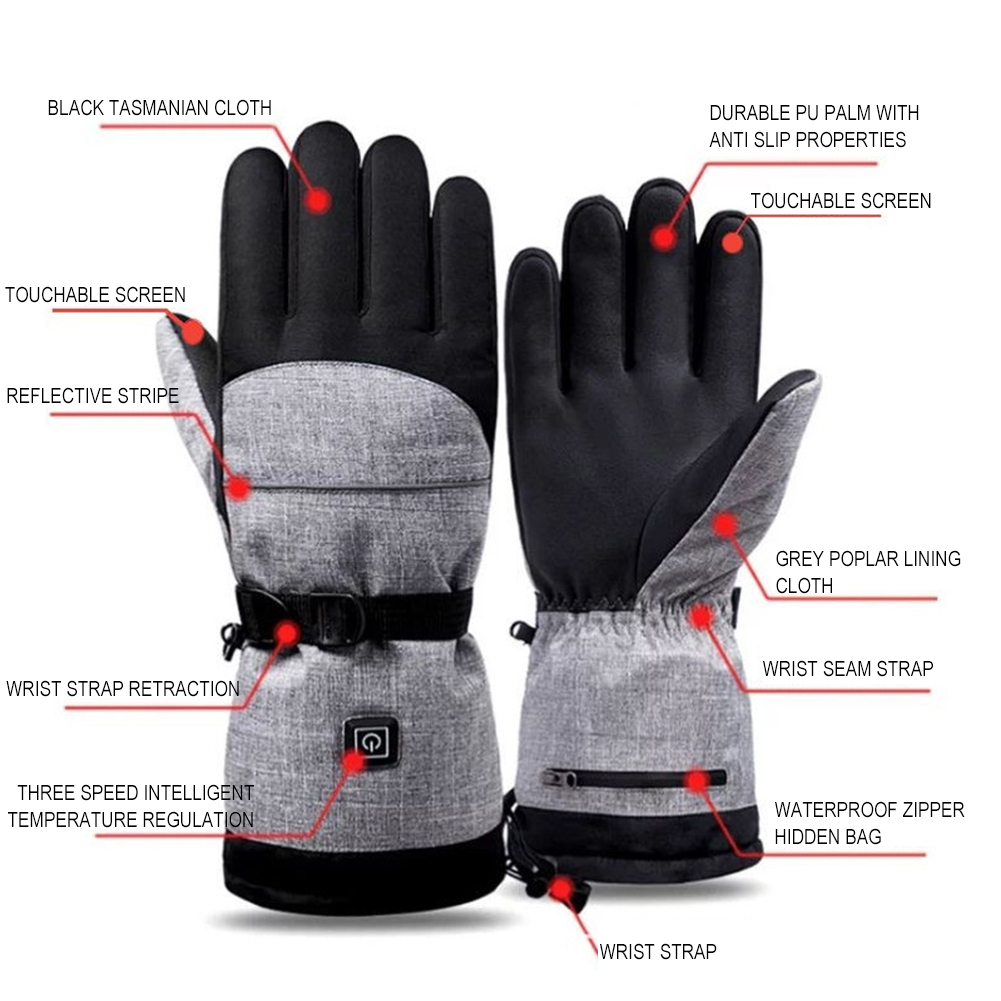 Hand Warmer Electric - 1 par de luvas térmicas elétricas