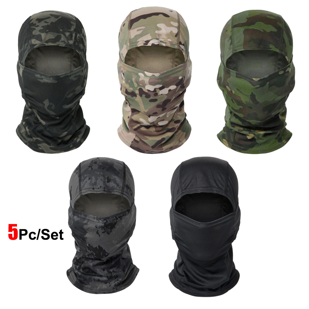 Balaclava Ski Mask - Máscara Balaclava Camuflada 5 Peças para