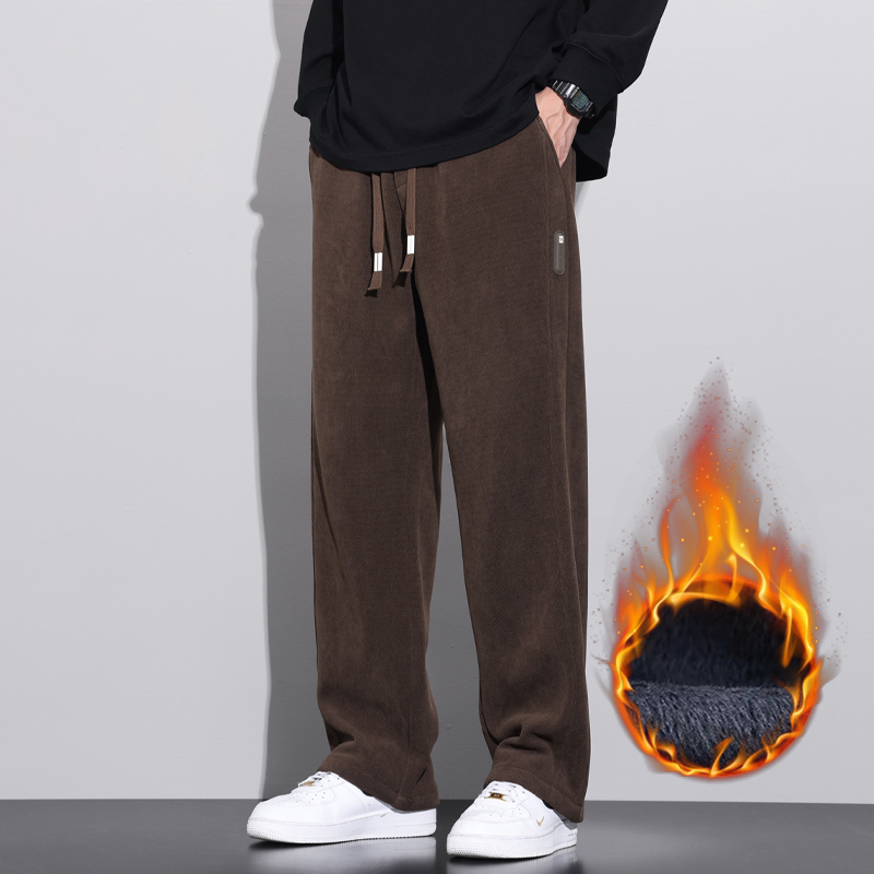 Corduroy Pant Warm - Inverno macio velo quente calças de