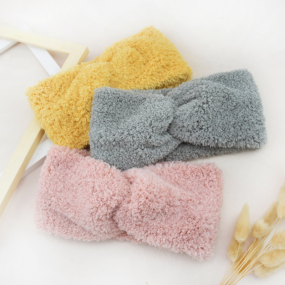 Winter Headband Fleece - Novo velo cruz larga bandana para
