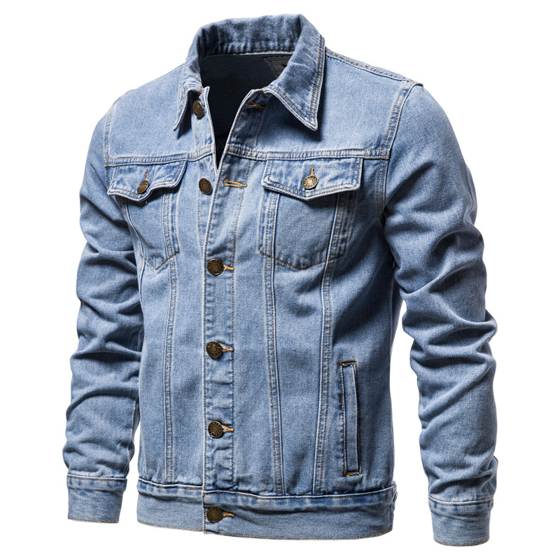 Down Jacket Packable - 2025 outono homens jaquetas jeans sólidas