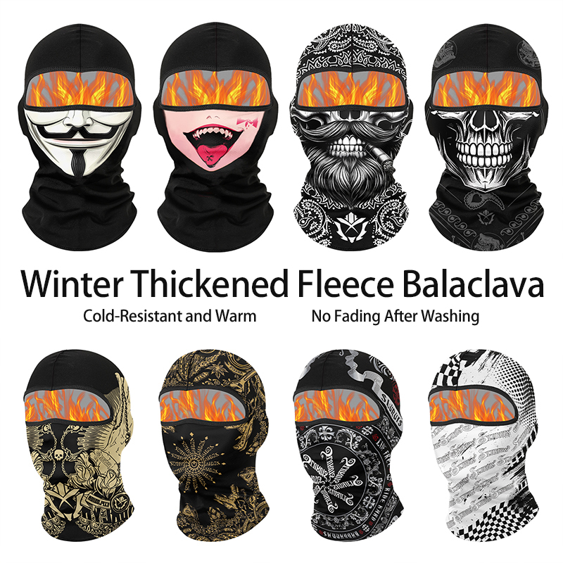 Balaclava Ski Mask - Inverno quente mais veludo balaclava motocicleta