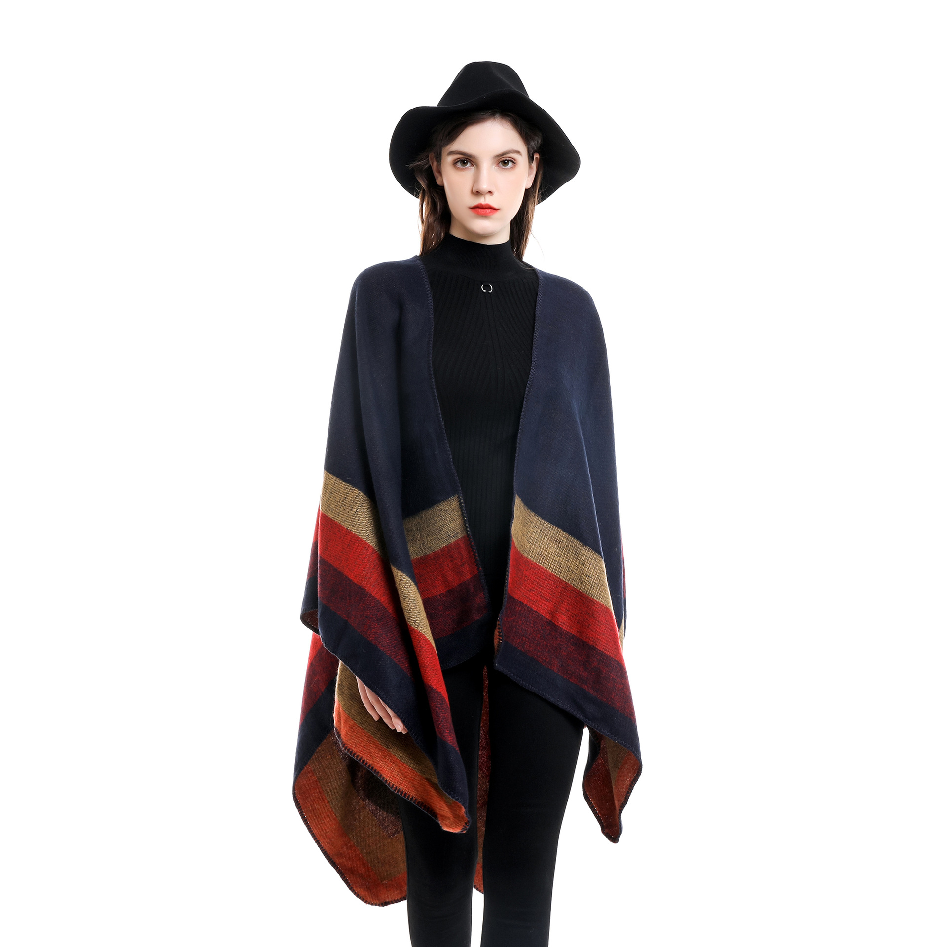 2024 nova moda inverno quente  - Shawl Wrap Winter avaliação e preço