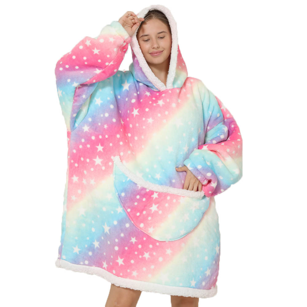Cobertor de capuz preguiçoso d - Sherpa Hoodie Fleece avaliação e preço