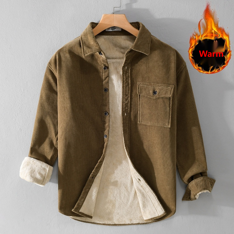 Camisa de veludo masculina jaq - Flannel Shirt Lined avaliação e preço