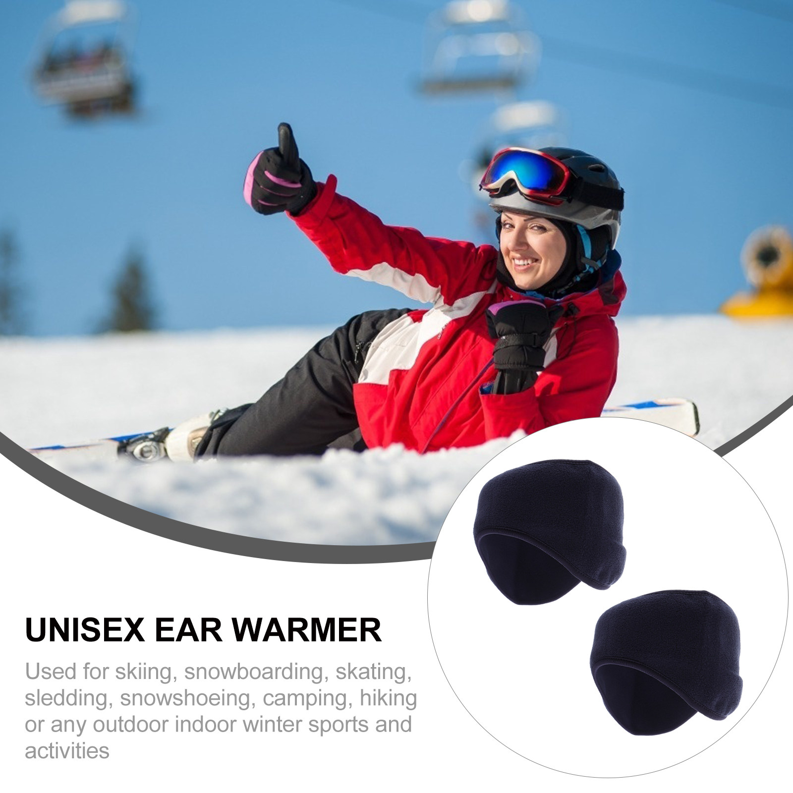 2 Peças de Faixas de Cabelo Té - Fleece Ear Warmer Band avaliação e preço
