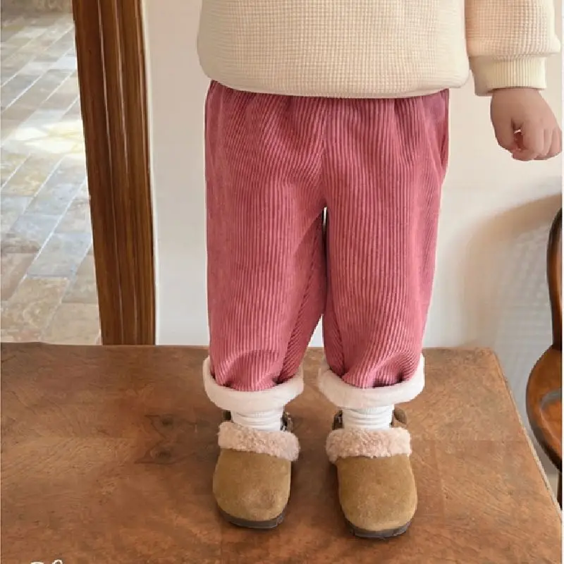 Outono inverno crianças roupas - Corduroy Pant Warm avaliação e preço