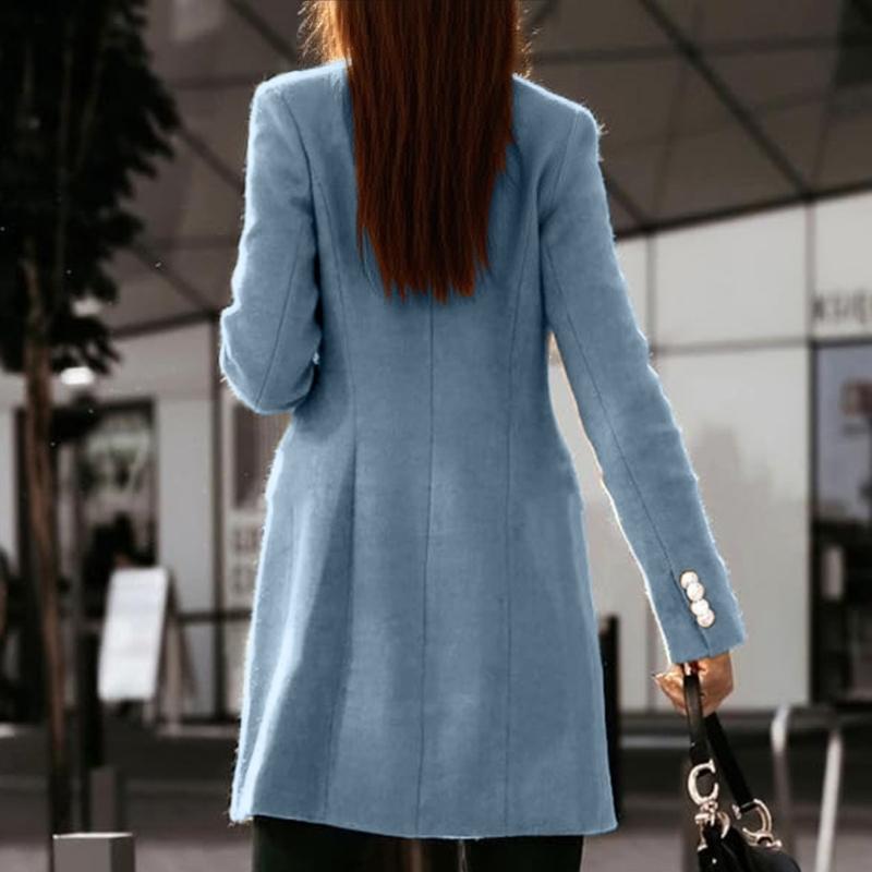 652F Casacos femininos lã outo - Wool Coat Peacoat avaliação e preço