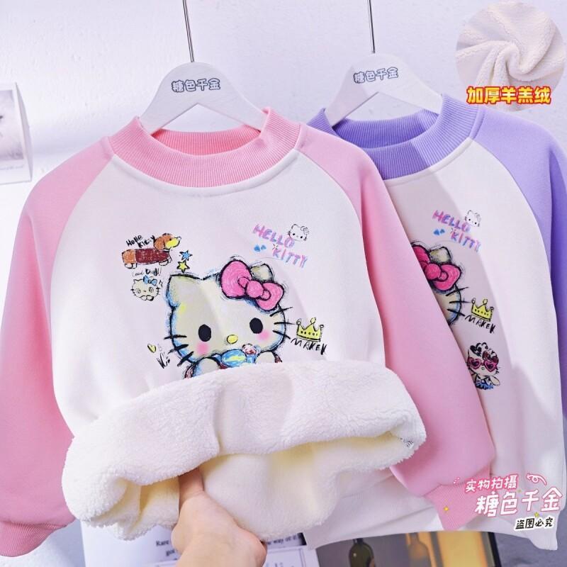 Sanrio hello kitty meninas vel - Sherpa Hoodie Fleece avaliação e preço