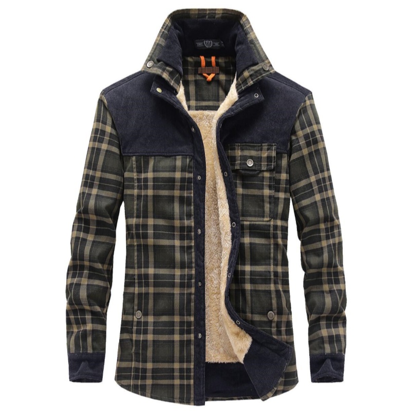 Jaquetas Masculinas de Inverno - Flannel Shirt Lined avaliação e preço