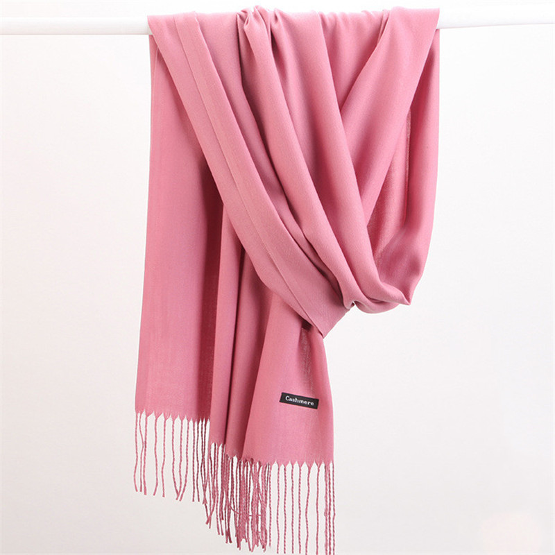 Moda cor sólida 2023 cachecol  - Cashmere Pashmina Wrap avaliação e preço