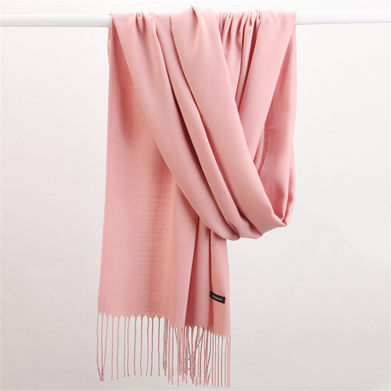 Moda cor sólida 2023 cachecol  - Cashmere Pashmina Wrap avaliação e preço