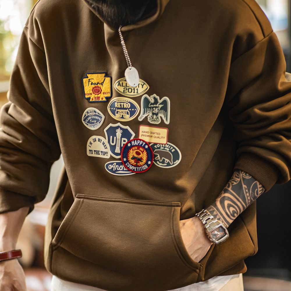 Maden vintage masculino bordad - Sherpa Hoodie Fleece avaliação e preço