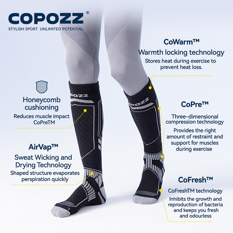 Copozz novas meias de esqui de - Thermal Sock Wool avaliação e preço