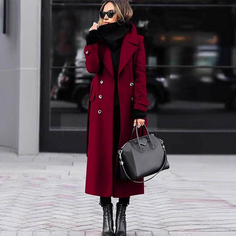 Casaco Feminino de Manga Longa - Wool Coat Peacoat avaliação e preço