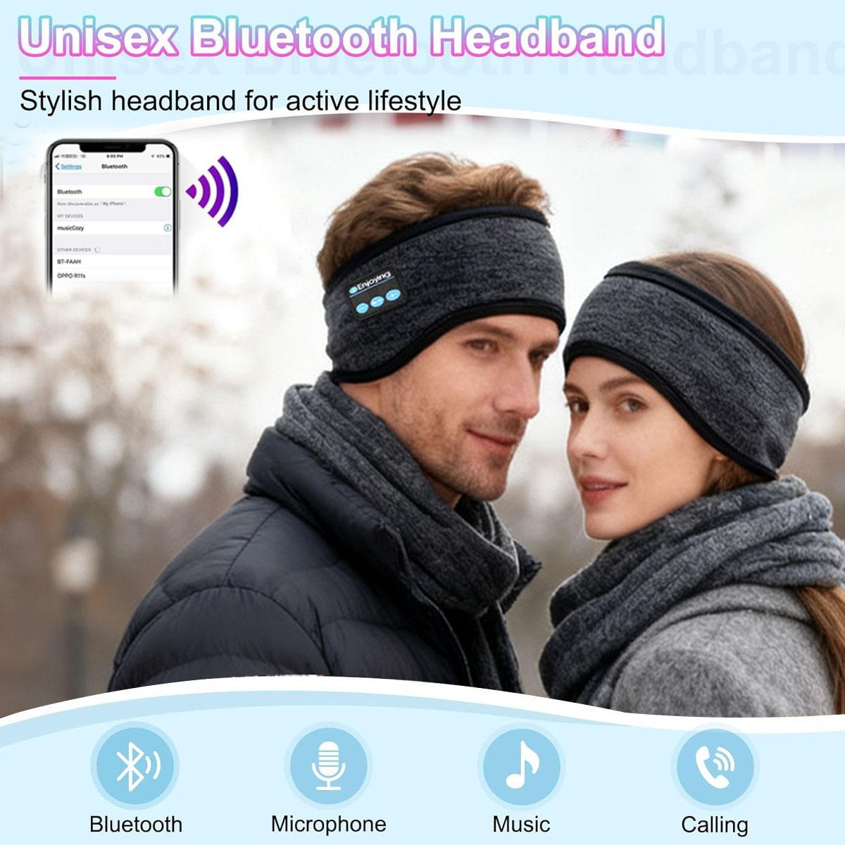Fones de ouvido sem fio blueto - Winter Headband Fleece avaliação e preço