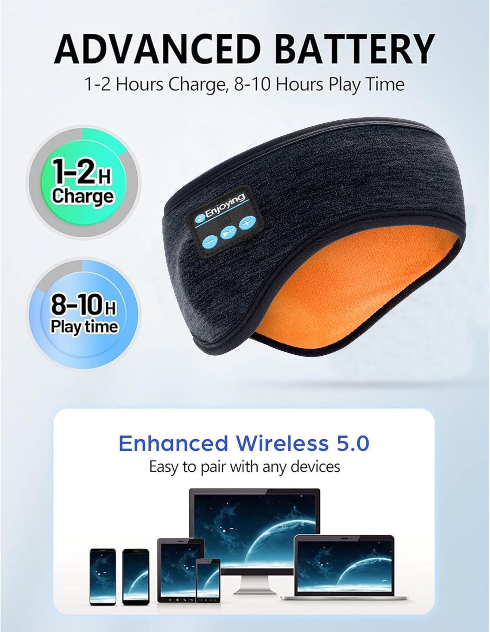 Fones de ouvido sem fio blueto - Winter Headband Fleece avaliação e preço