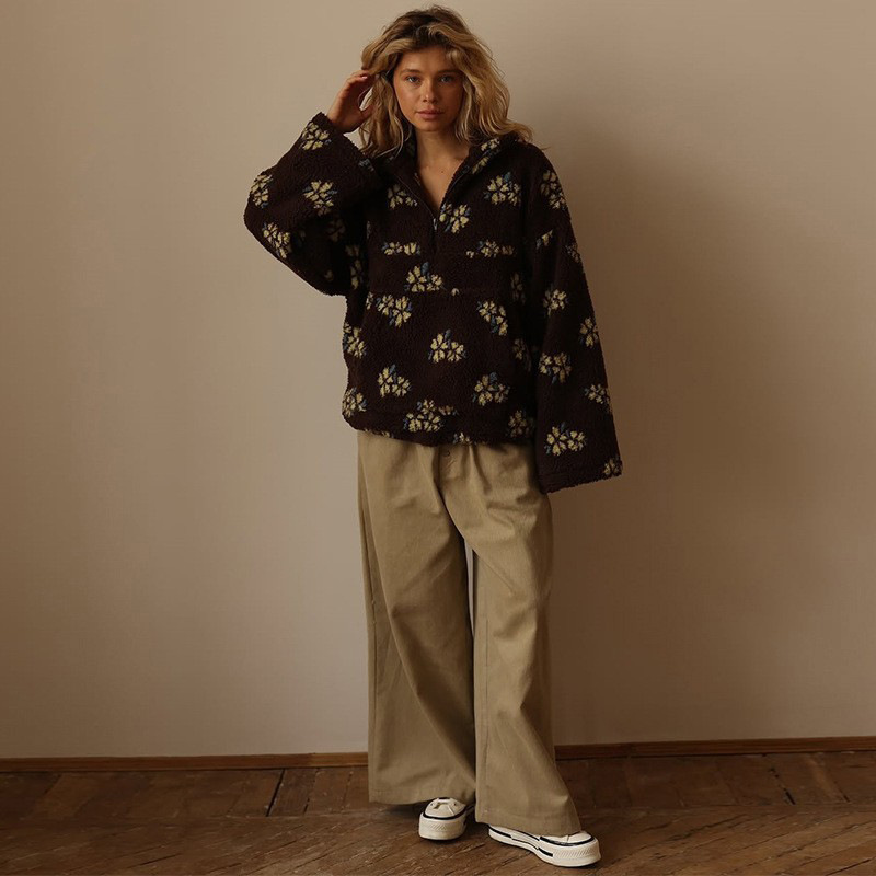 Moletom Feminino Oversized de  - Sherpa Hoodie Fleece avaliação e preço