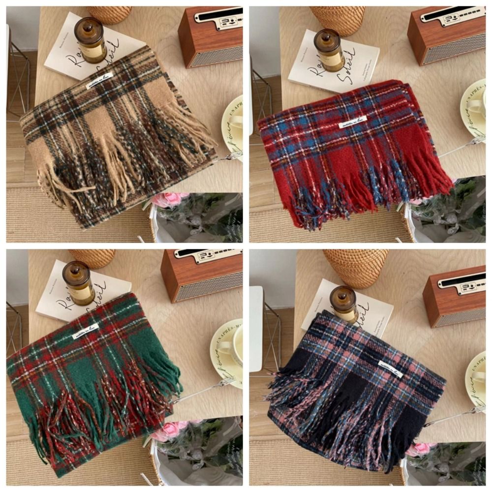Cachecol de Lã Xadrez com Borl - Wool Scarf Men avaliação e preço