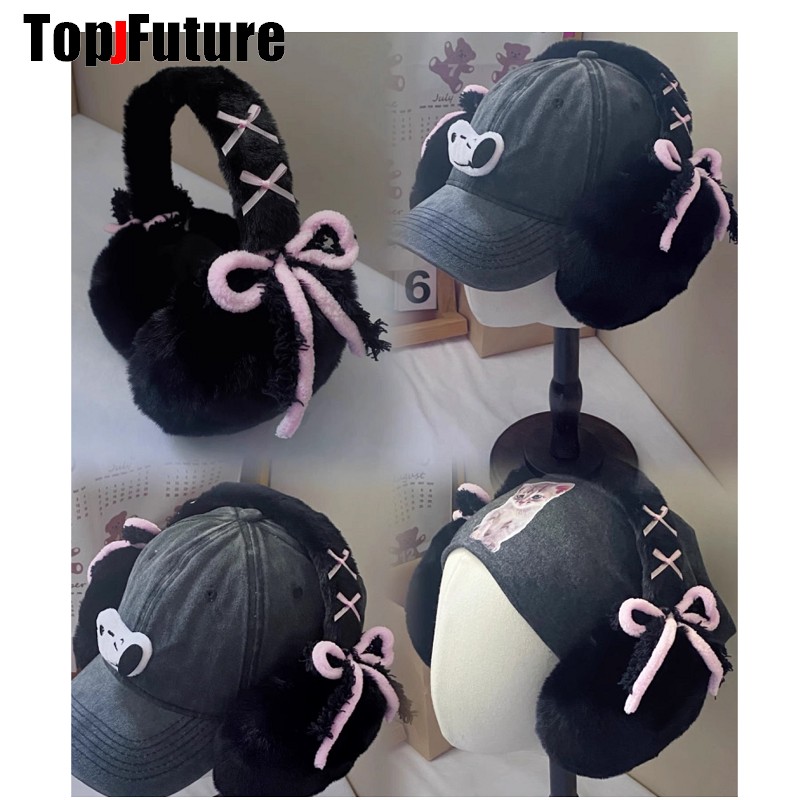 Harajuku y2k bonito doce lolit - Earmuffs Foldable avaliação e preço