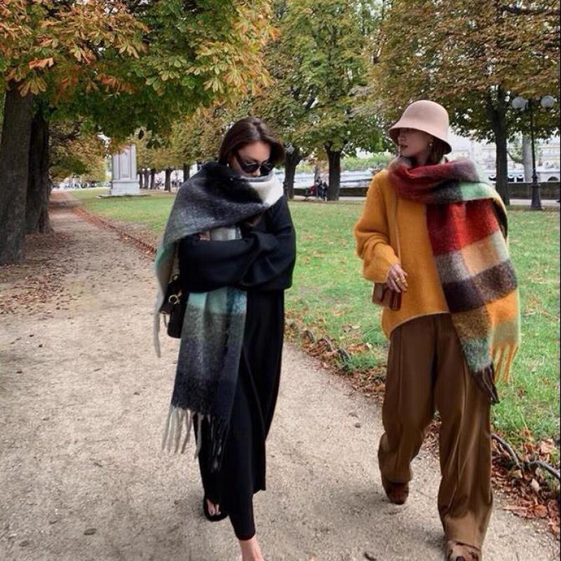 Novo luxo inverno grosso quent - Cashmere Pashmina Wrap avaliação e preço