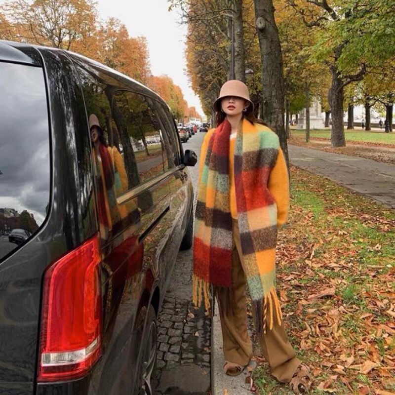 Novo luxo inverno grosso quent - Cashmere Pashmina Wrap avaliação e preço
