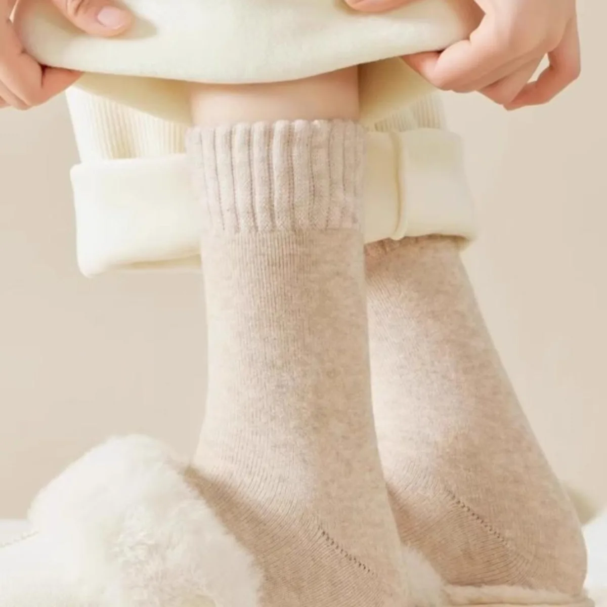 1 par de meias térmicas quente - Thermal Sock Wool avaliação e preço