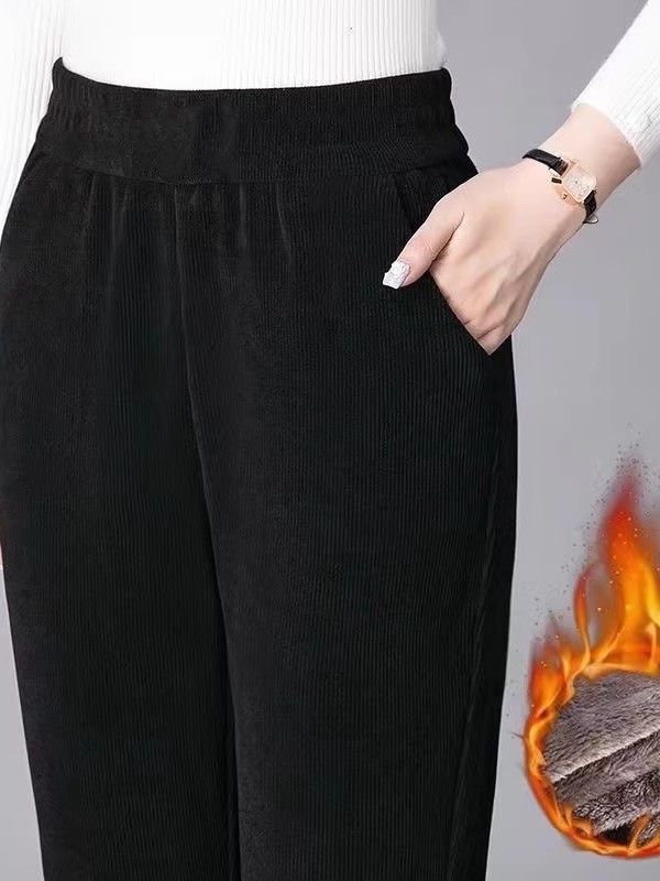 Calças de Corduroy Femininas d - Corduroy Pant Warm avaliação e preço