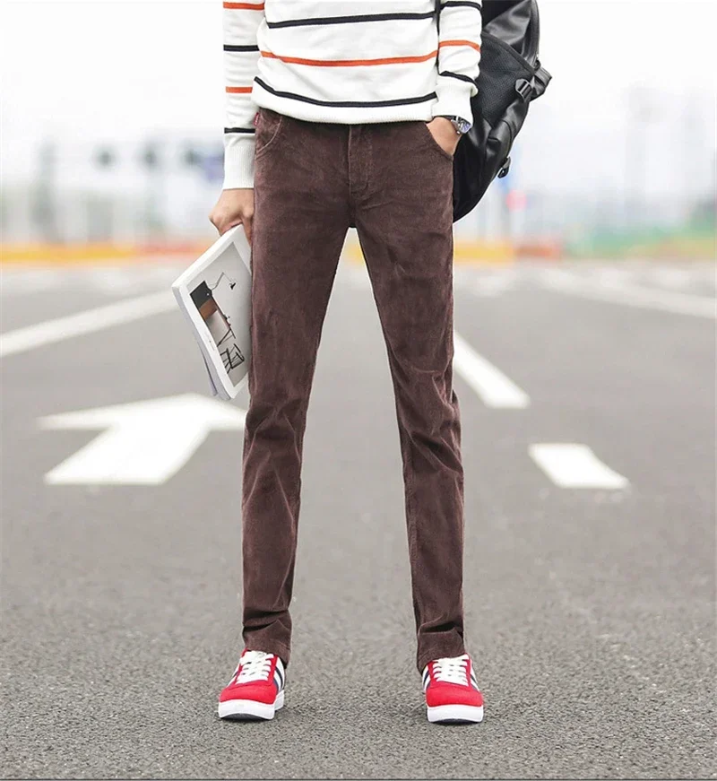 2023 outono inverno masculino  - Corduroy Pant Warm avaliação e preço