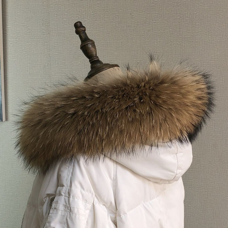 Gola de pele real para casaco  - Shawl Wrap Winter avaliação e preço
