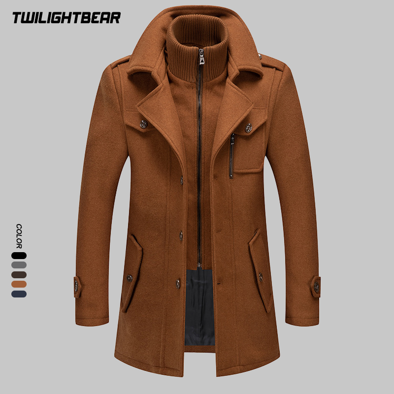 Casaco de Lã Masculino de Inve - Wool Coat Peacoat avaliação e preço