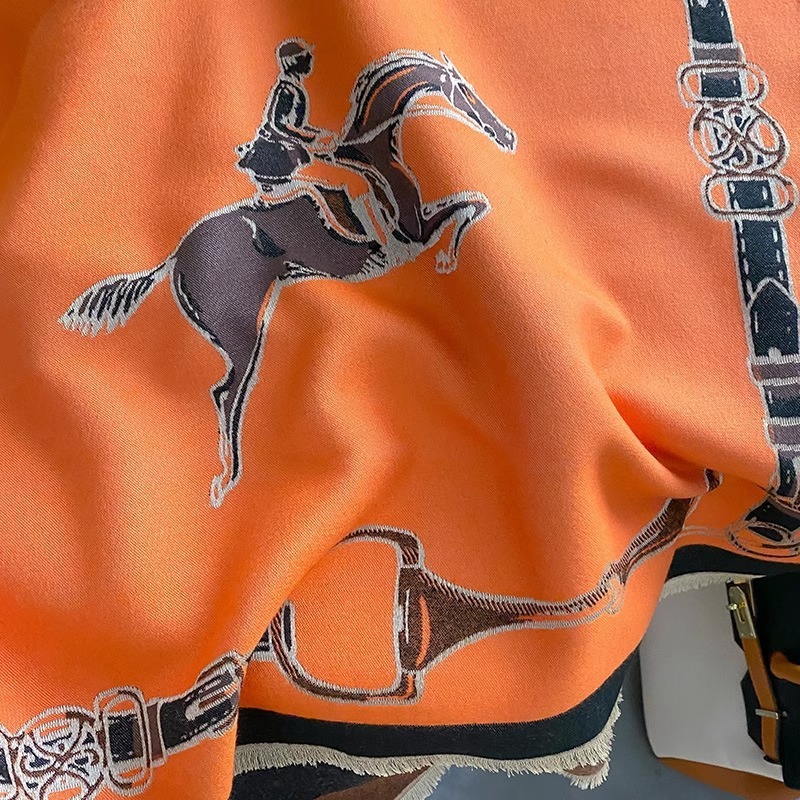 Retro cavaleiro cavalo imitaçã - Wool Scarf Men avaliação e preço