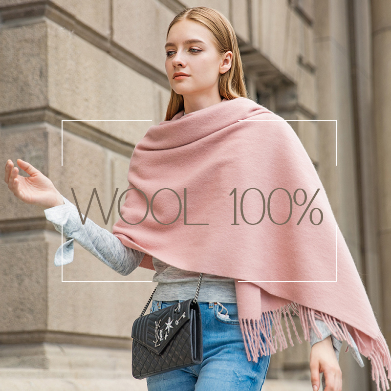 Lenço de inverno de lã feminin - Shawl Wrap Winter avaliação e preço
