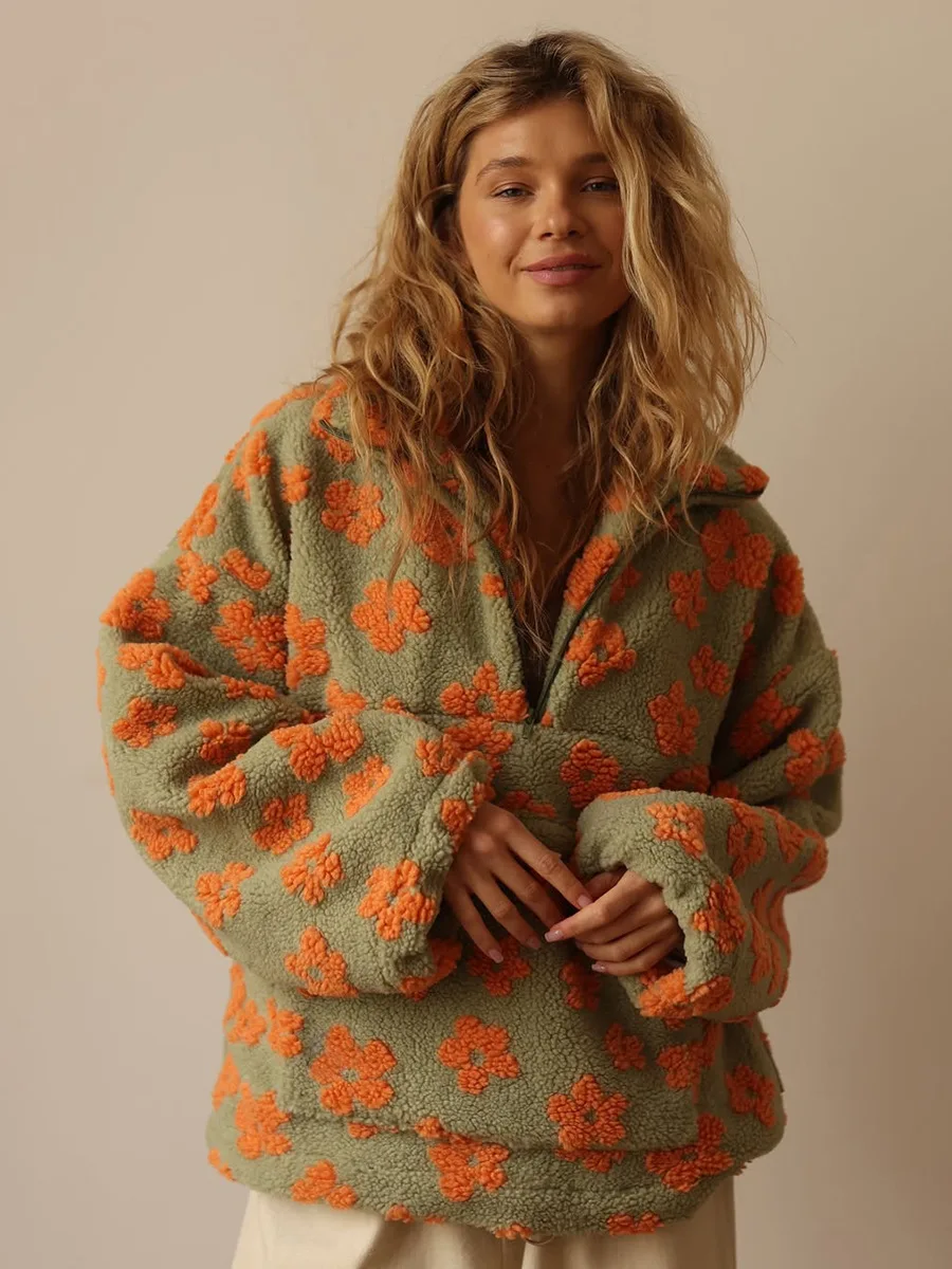 Outono inverno feminino sherpa - Sherpa Hoodie Fleece avaliação e preço