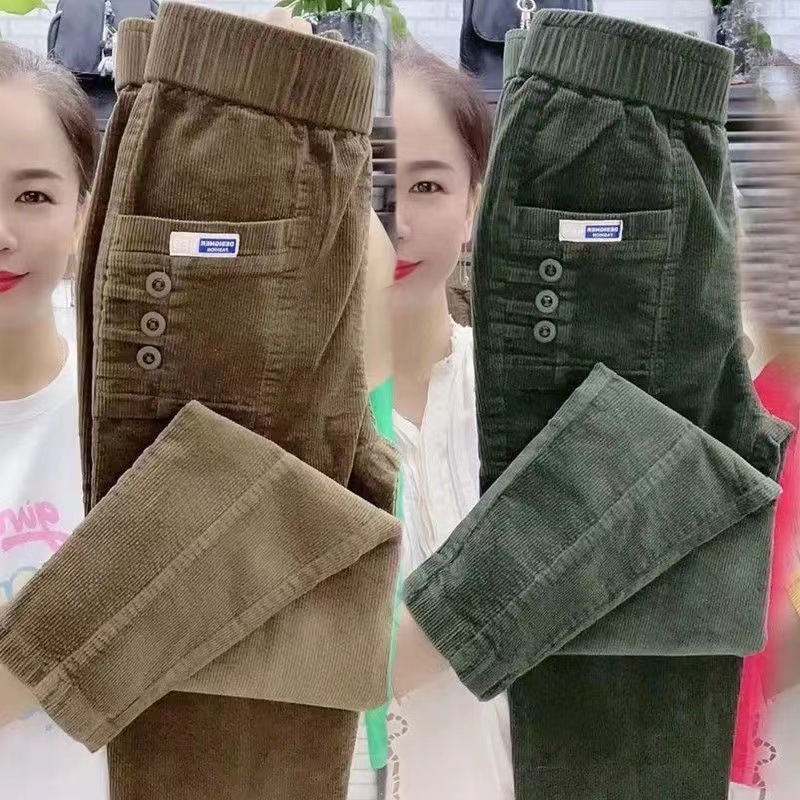Mulheres quentes primavera inv - Corduroy Pant Warm avaliação e preço