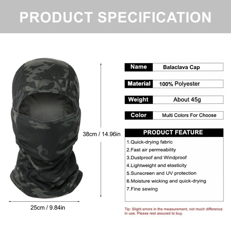 Camuflagem balaclava chapéu ci - Balaclava Ski Mask avaliação e preço