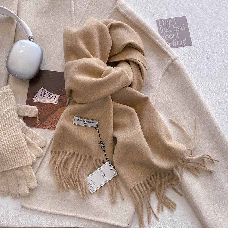2024 inverno cachecol de lã pa - Cashmere Pashmina Wrap avaliação e preço