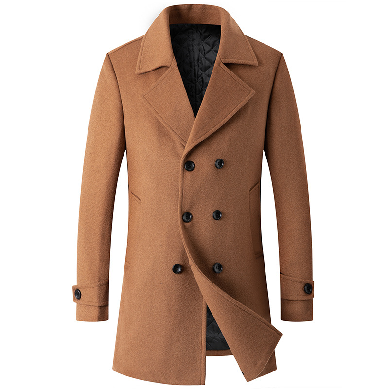Casaco duplo breasted masculin - Wool Coat Peacoat avaliação e preço