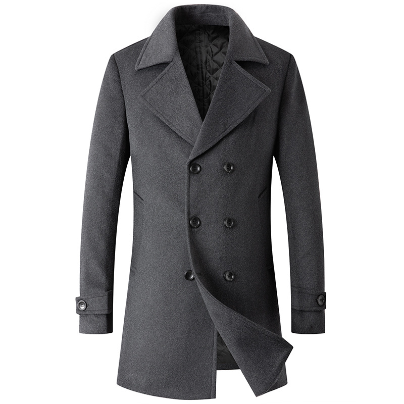 Casaco duplo breasted masculin - Wool Coat Peacoat avaliação e preço