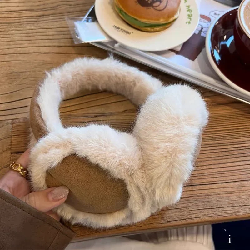Moda de pelúcia orelha muffs d - Earmuffs Foldable avaliação e preço