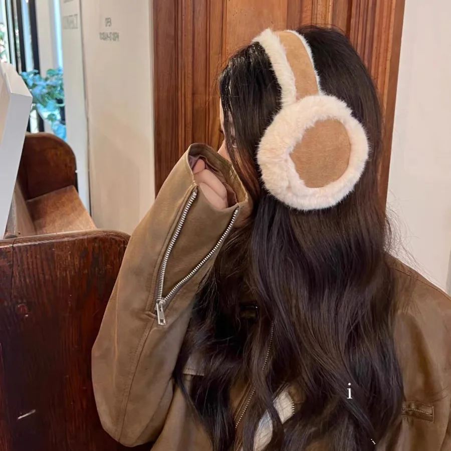 Moda de pelúcia orelha muffs d - Earmuffs Foldable avaliação e preço